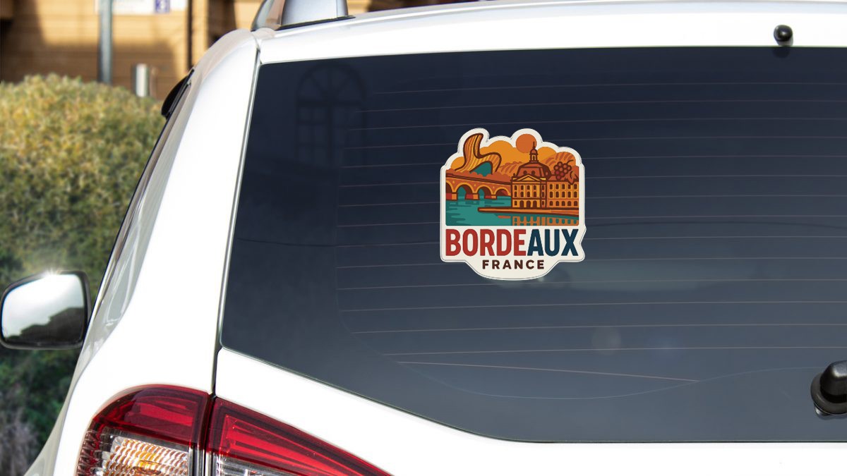 Bordeaux France Sticker Decal Vinyl Die-Cut City Skyline Landmark Design