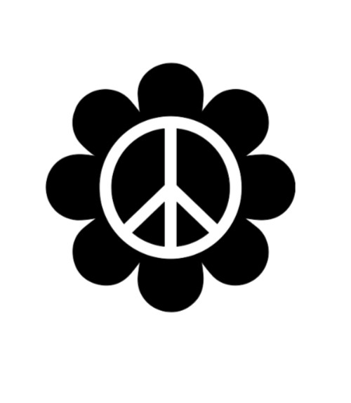 Flower Peace Sign Vinyl Decal Sticker Car Truck Window Laptop Water Bottle Mug