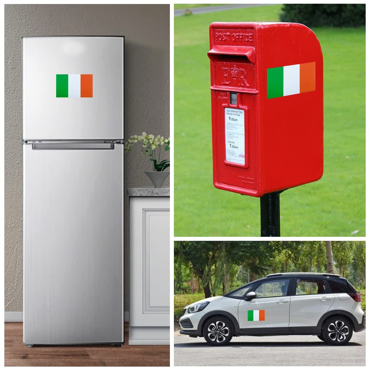 Ireland Irish Flag Magnet Decal For Car SUV Truck 3×5 Inch 3 PCS Bumper Sign