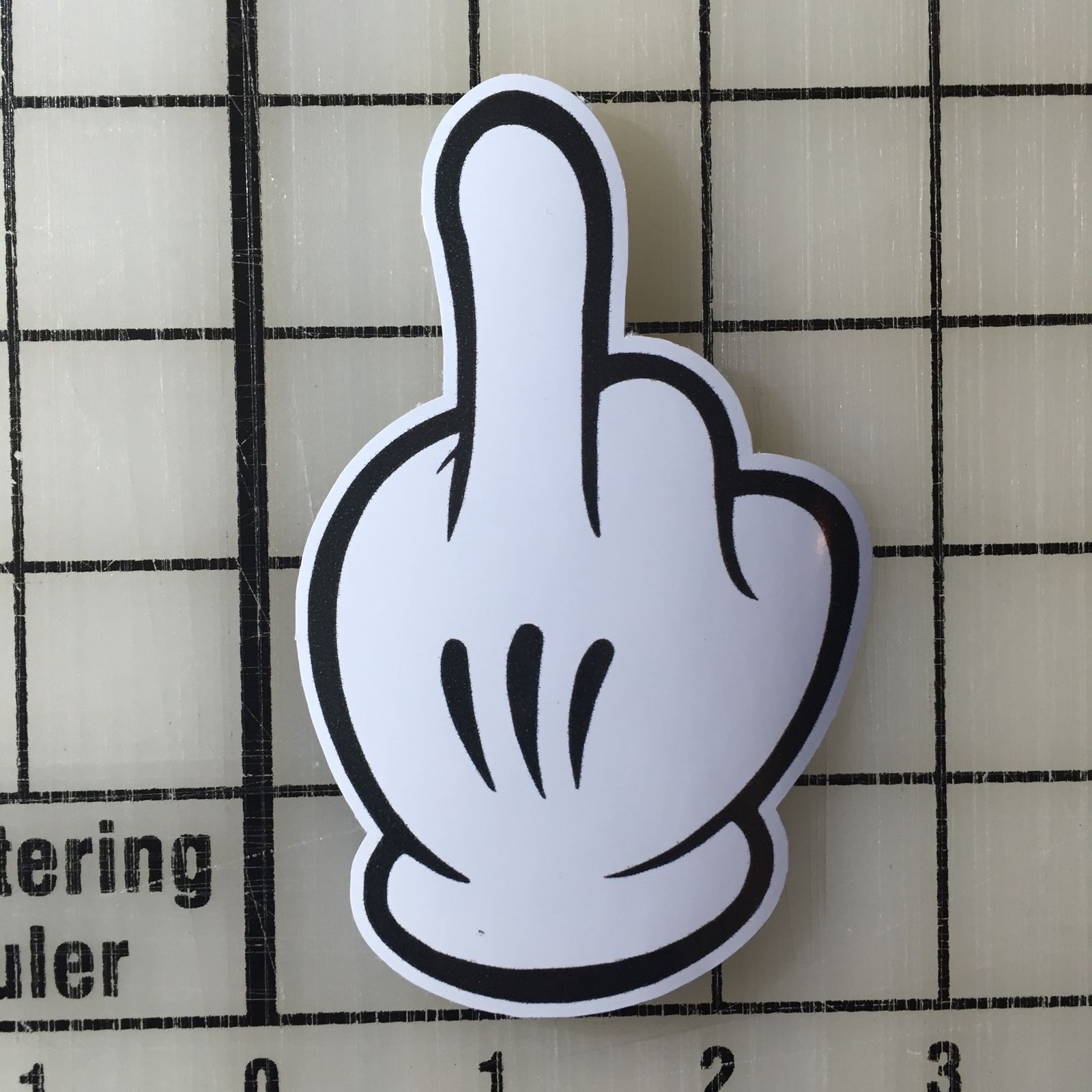 FU Mickey Mouse Hands Finger 4" Tall Multi-Color Vinyl Decal Sticker – BOGO