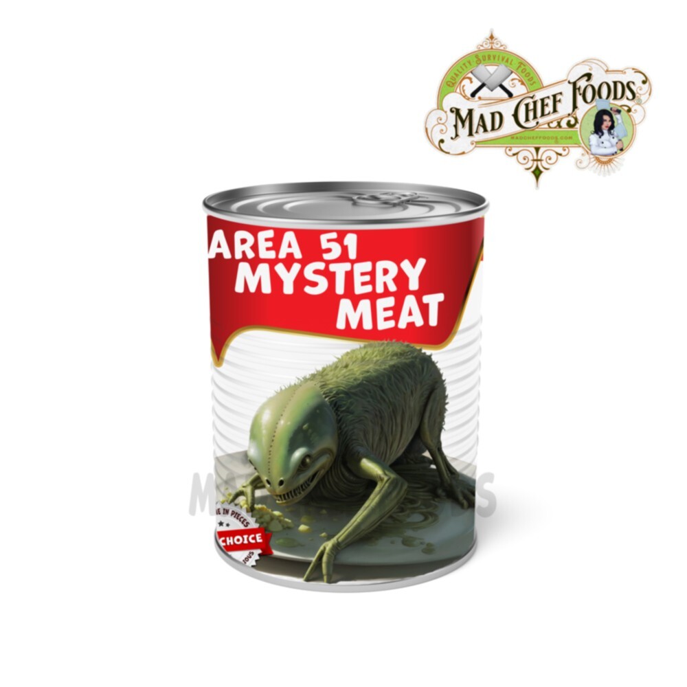 FUNNY CHRISTMAS Area 51 Mystery Meat Label STOCKING STUFFER Joke Gift Santa 4PK