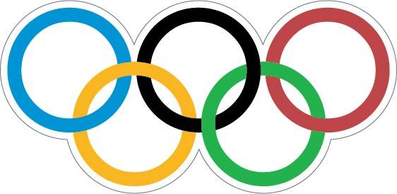 Olympic Rings Sticker Decal Laptop Car Cornhole Wall Helmet Pick a size