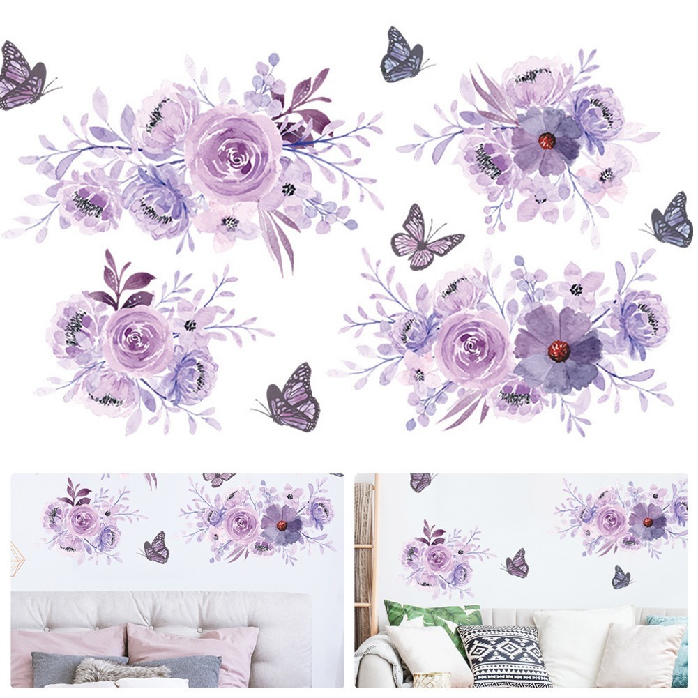 Hot New Bedroom Home Wall Stickers Art Decals Decoration Flower 35*60cm