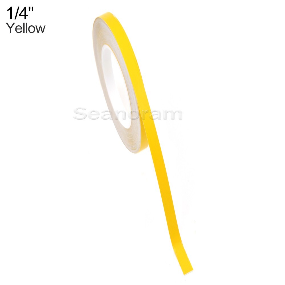 1/6" 4mm Yellow DIY Home Shop Pinstriping Pin Stripe Line Decal Vinyl Sticker