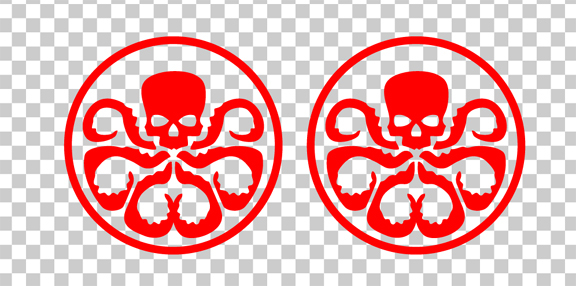 HYDRA SYMBOL (CAPTAIN AMERICA) VINYL STICKER PAIR