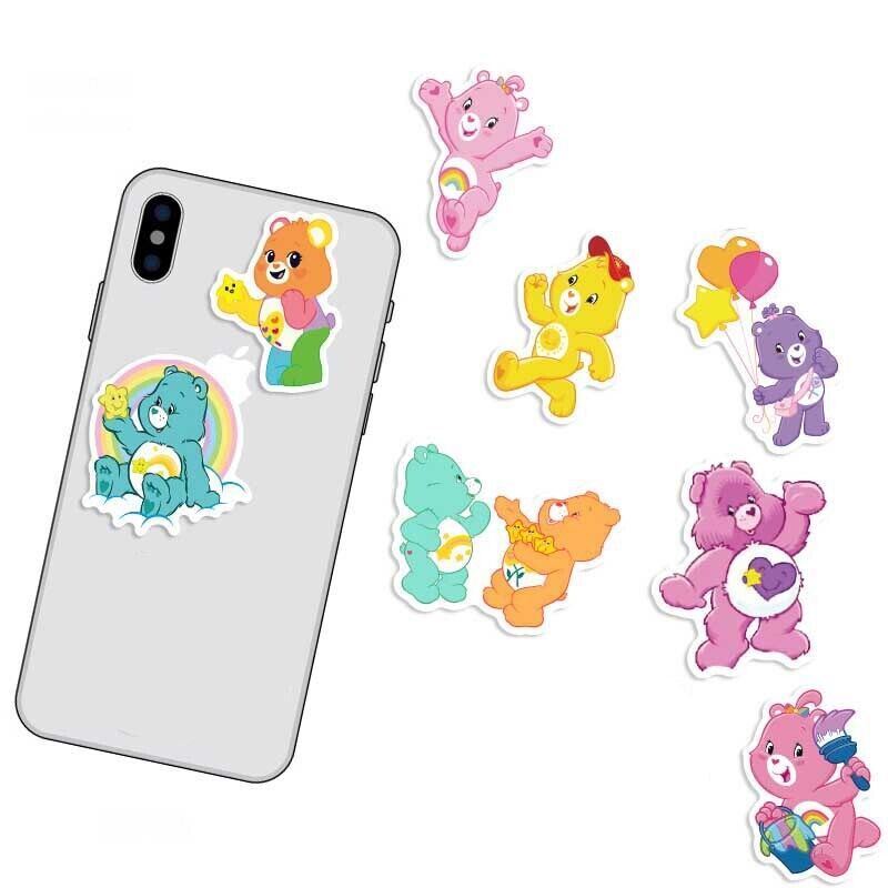 TEDDY BEAR Vinyl Stickers~SUNSHINE Grumpy RAINBOW Care Teddybear~VINYL WATERPROO