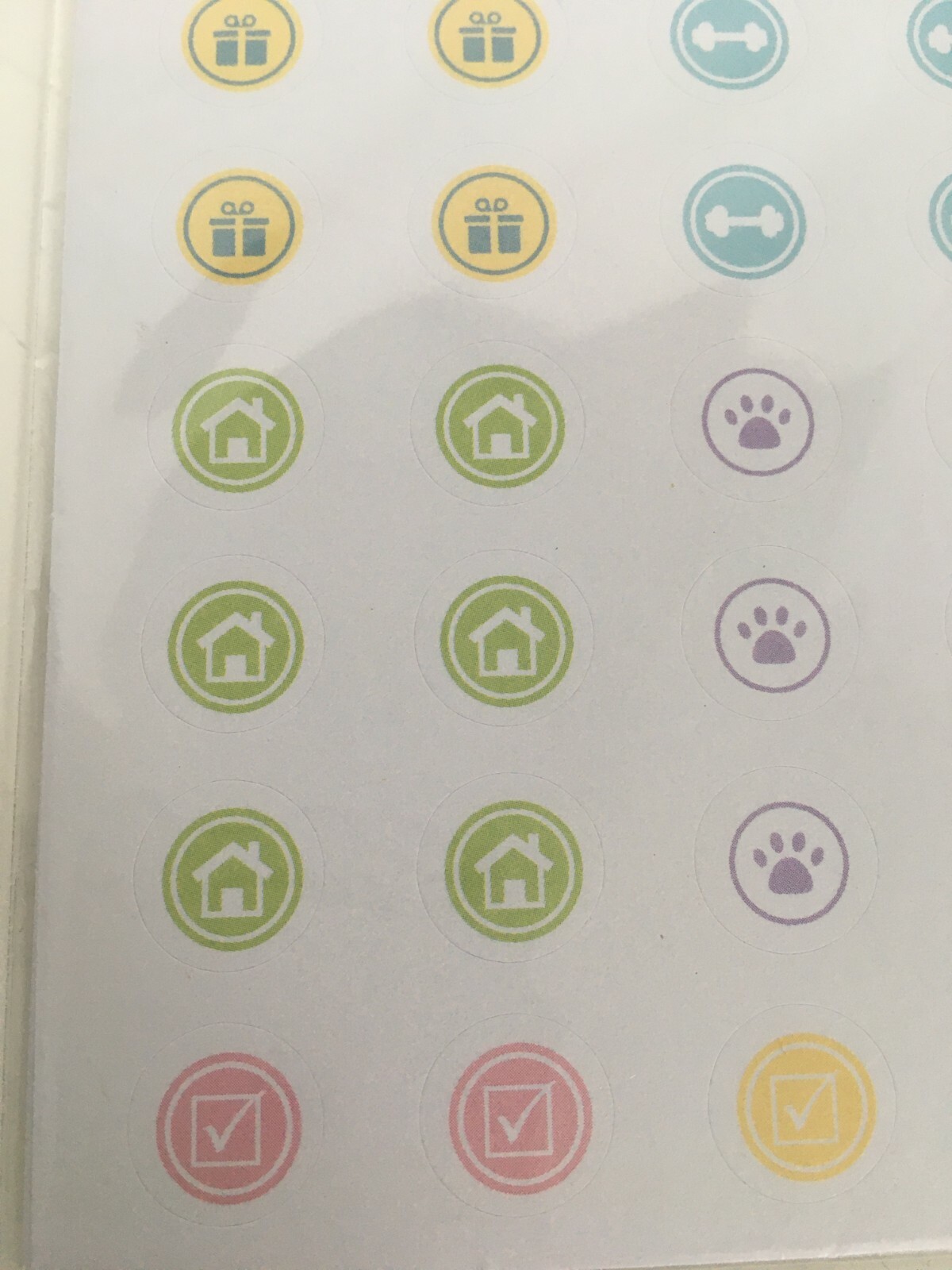 Pen and Gear Stickers 4 Sheets Small Circles for Planner Money Shipping Food New