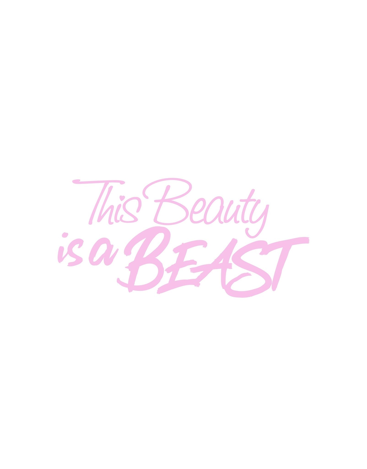 This Beauty is a Beast Motivational Self-Esteem Quote Vinyl Decal Sticker for Mi
