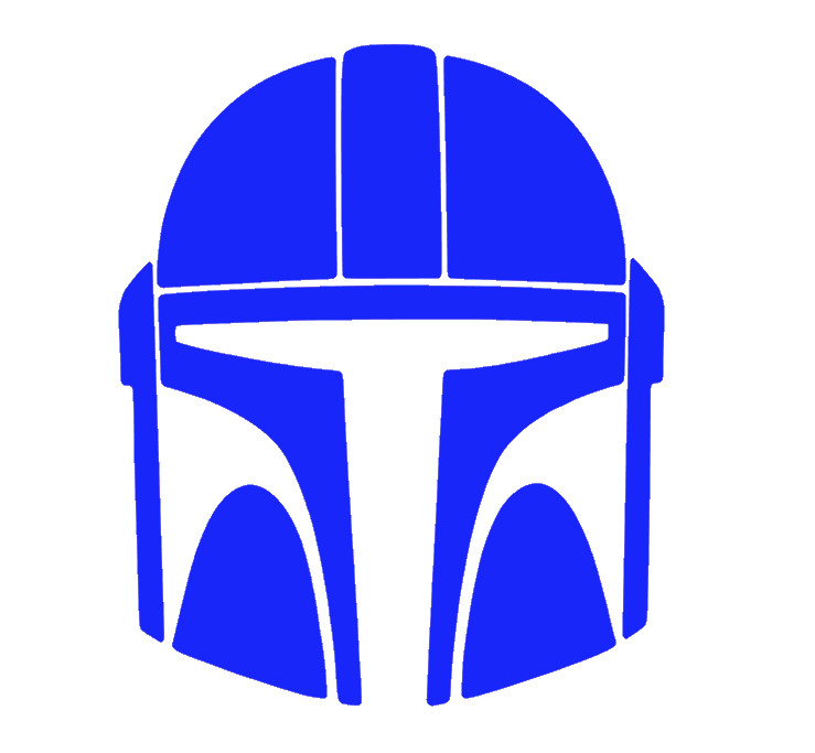 MANDALORIAN MANDO'S HELMET STAR WARS Decal Stickers for Cars, Windows, Laptops