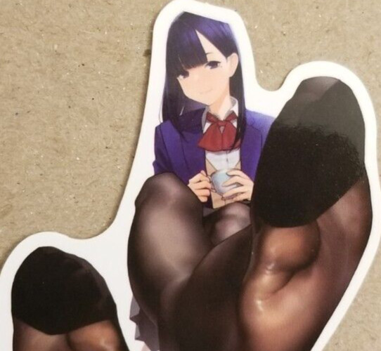 Waifu Sticker Girl Purple Idol Singer Princess Formal Anime Manga Pin Up Pinup
