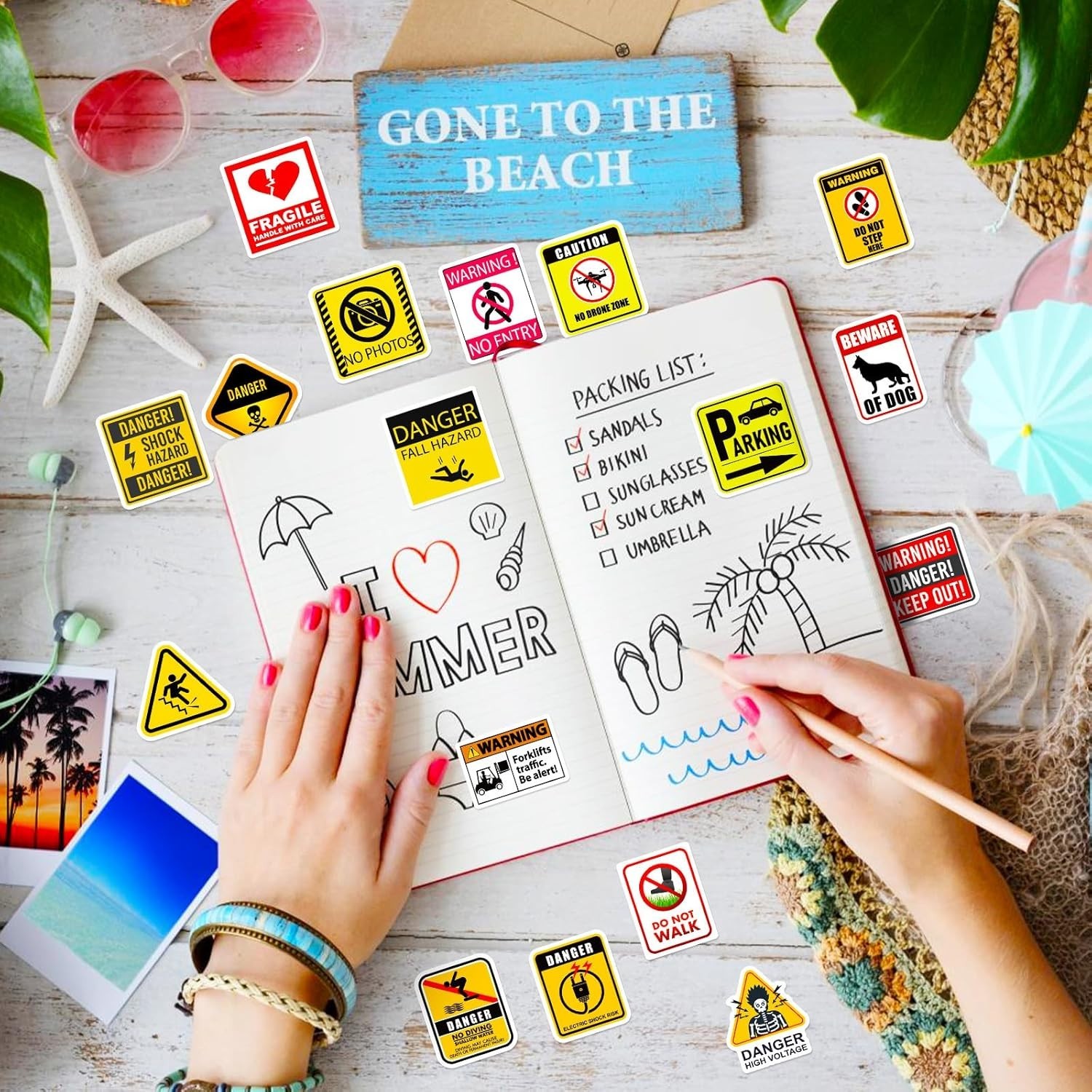 50PCS Funny Hard Hat Stickers Waterproof Vinyl Decals for Helmets Tools