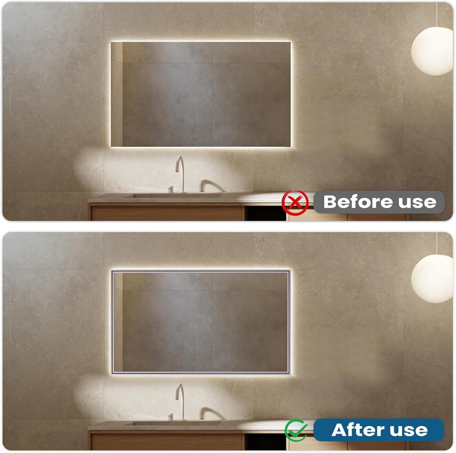 Waterproof Peel and Stick Mirror Tape Border – 9.8 Ft for Easy Installation