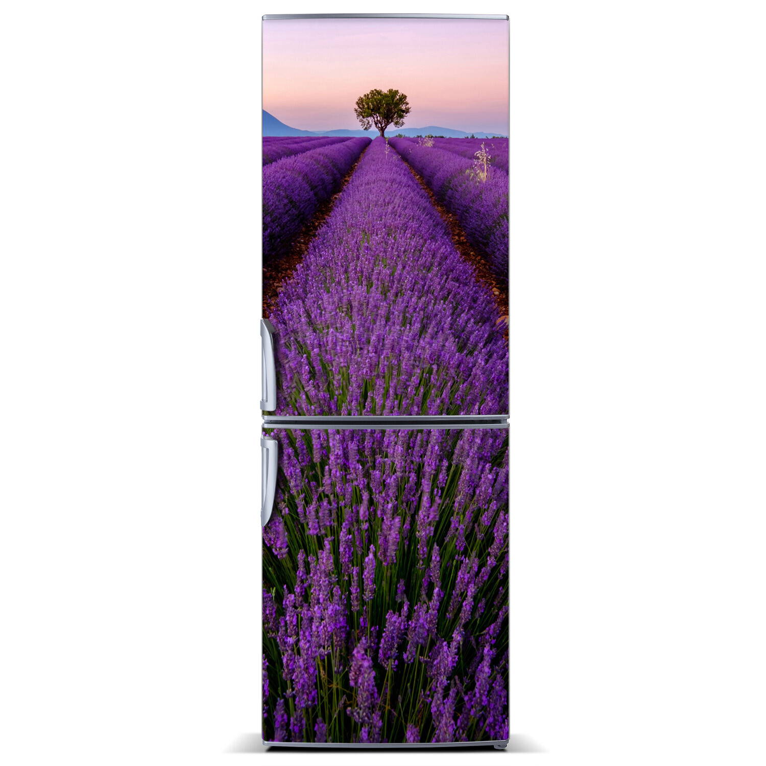 Home Refrigerator Wall Self Adhesive Removable Sticker Landscapes Lavender field