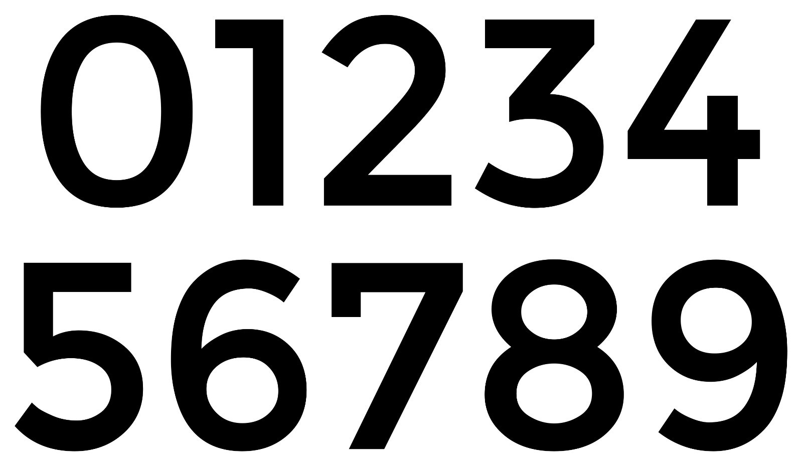 Large Storefront Address Numbers Vinyl Decal Window Montserrat Font