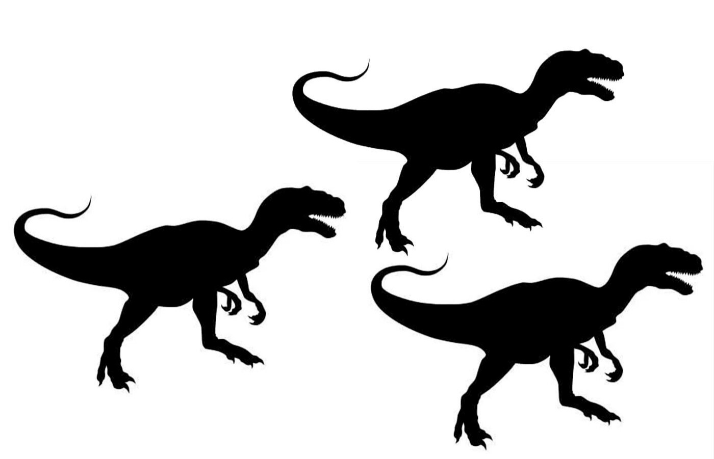 Raptor Dinosaur Velociraptor Black Vinyl Decal Car Window Laptop Tablet Notebook