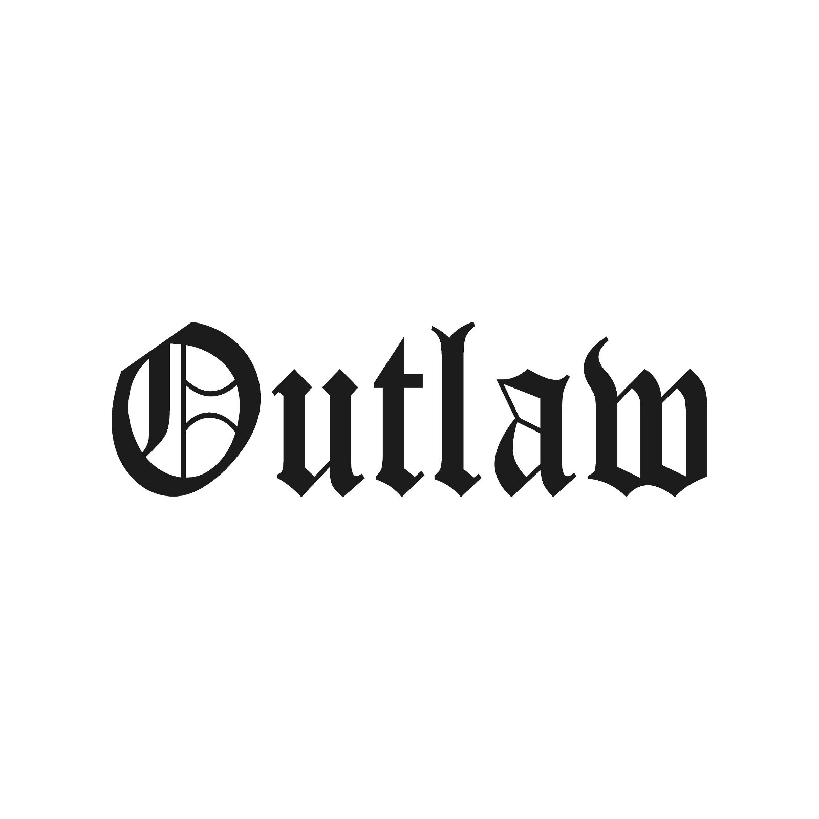 Outlaw Old English font Vinyl decal car Gangster sticker