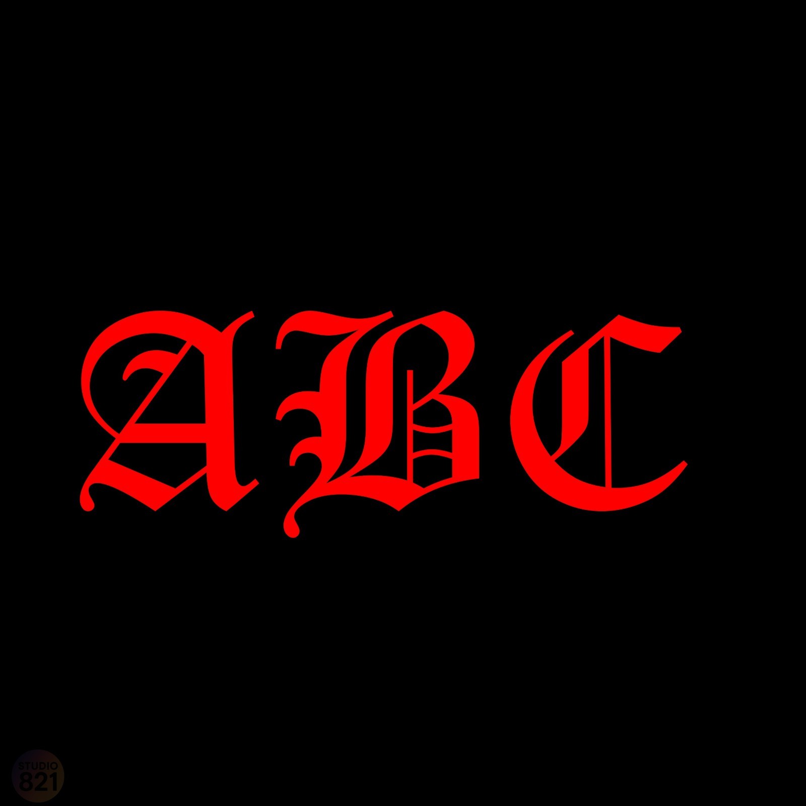 Custom Old English Initial Decal | 1–3 Letter Vinyl Monogram Sticker