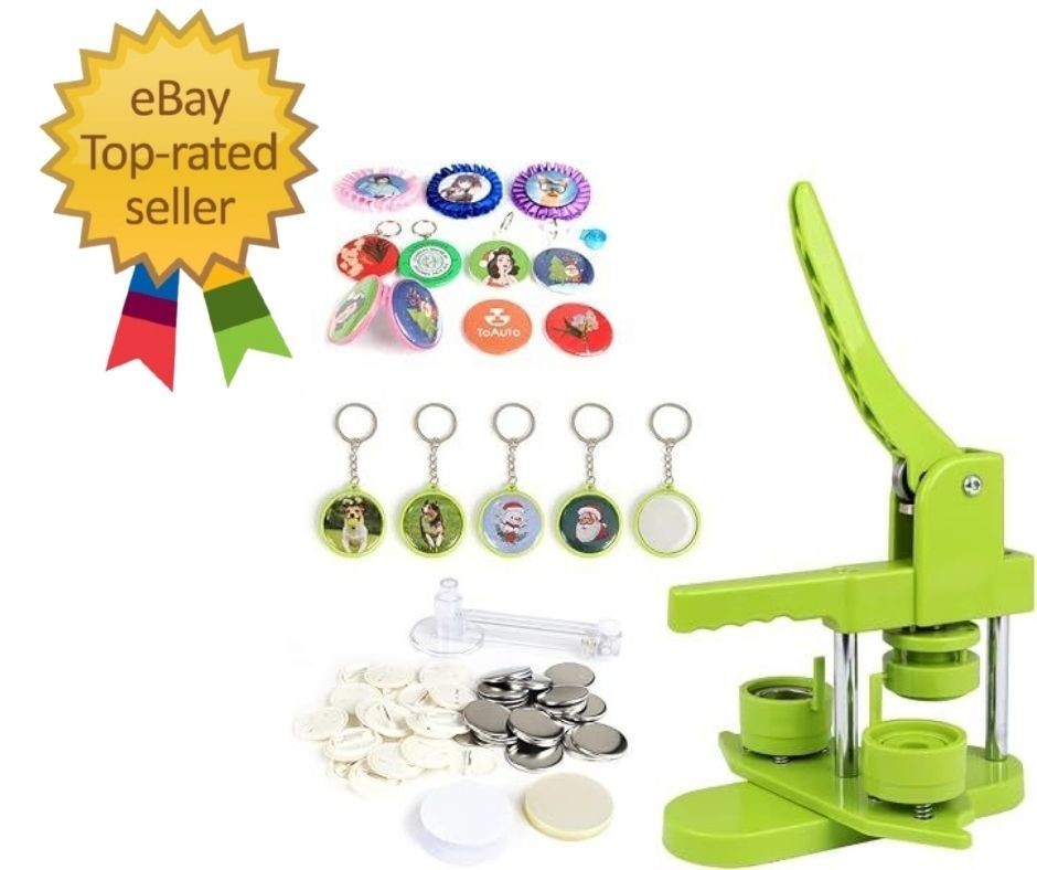 Button Maker Machine 4th Gen Installation-Free 37mm 1.5 Inch Upgrade Badge Ma…