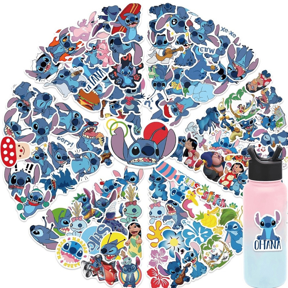 (100) Lilo & Stitch Stickers Decals Party Favors Scrapbooking
