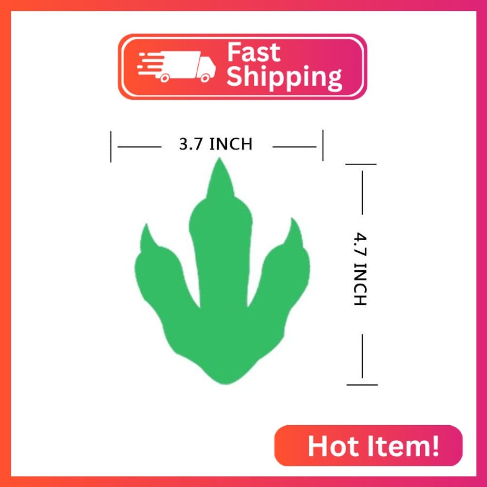 60 Pcs Dinosaur Footprints Wall Decals, Dinosaur Tracks Decal for Kids Room Remo