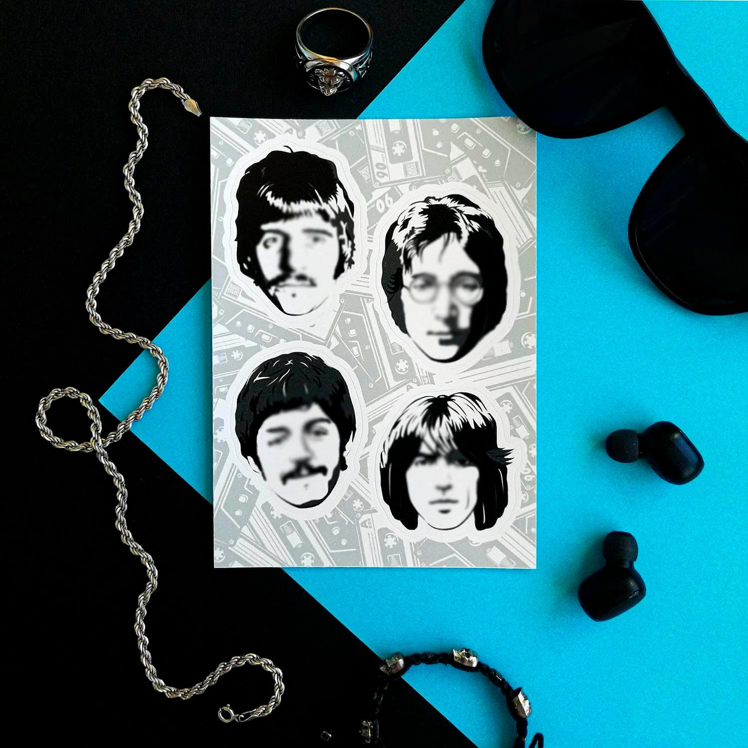 Bulbacraft the Beatle Stickers and Decals for Adults, Music Rock Band Stickers,