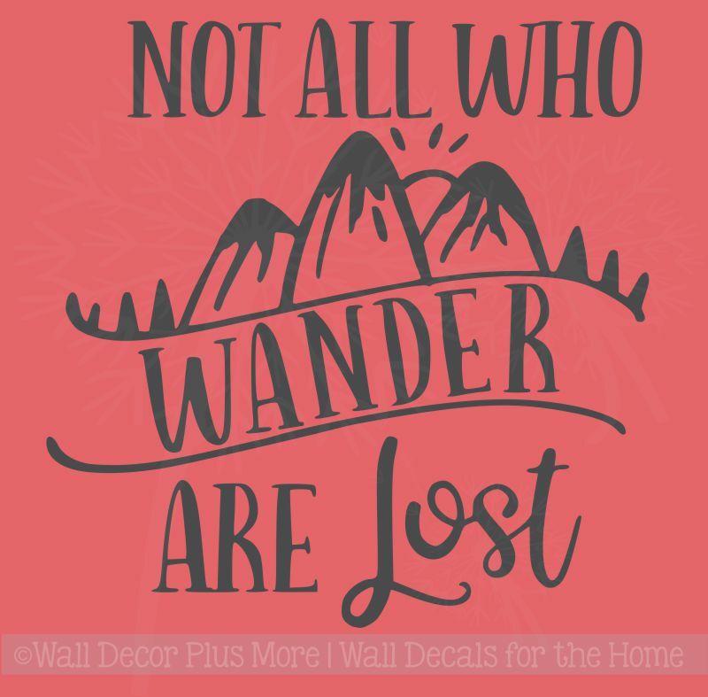 Travel RV Wall Art Decal Not All Who Wander Are Lost Inspirational Camper Quotes
