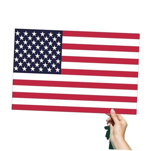 American Flag Vinyl Sticker – Waterproof & UV-Coated 16″×10″ Decal for Car,
