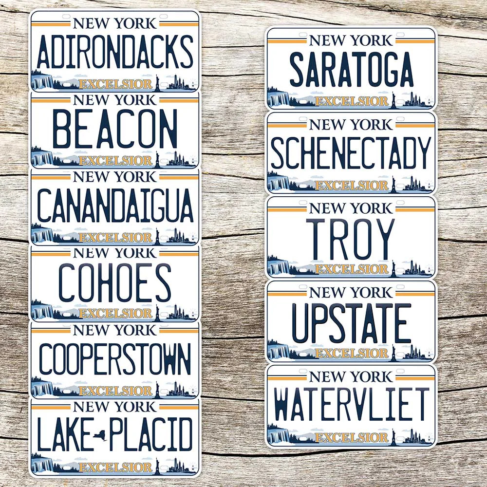 New York License Plate Sticker – Choose from 25+ NY Cities