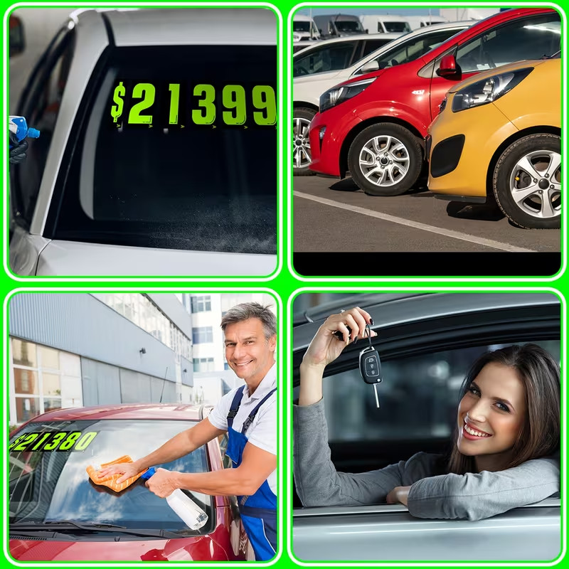 0-9 Set of 33 Numbers Vinyl Sticker Decals 7 1/2 in Pricing Stickers Car Dealer