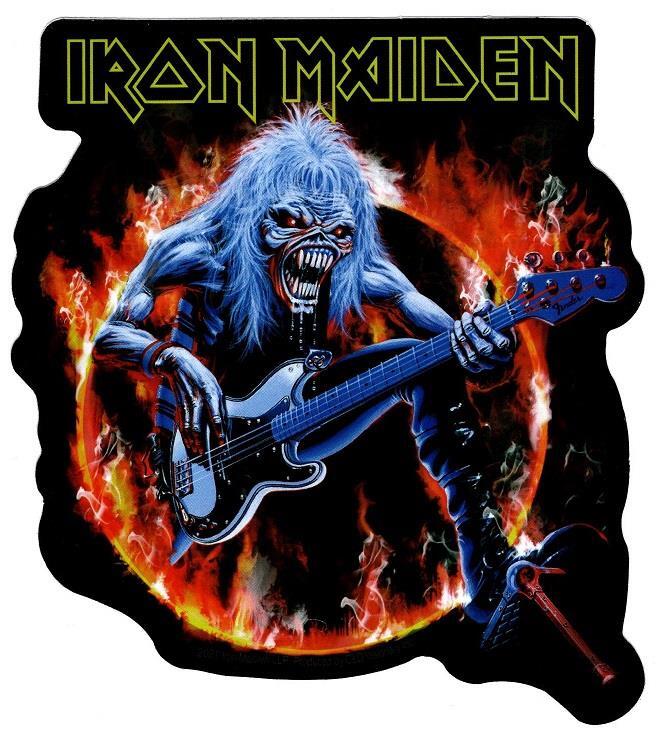 Iron Maiden Eddie Bass Guitar Die Cut Sticker Decal Heavy Metal