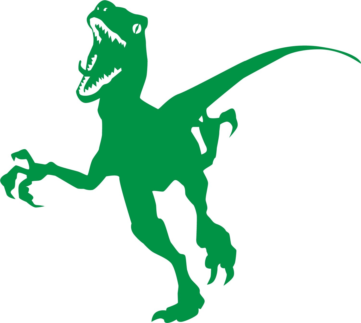 Dinosaur Velociraptor 5, Jurassic Period 4-21" wide Die Cut Vinyl Decal Sticker
