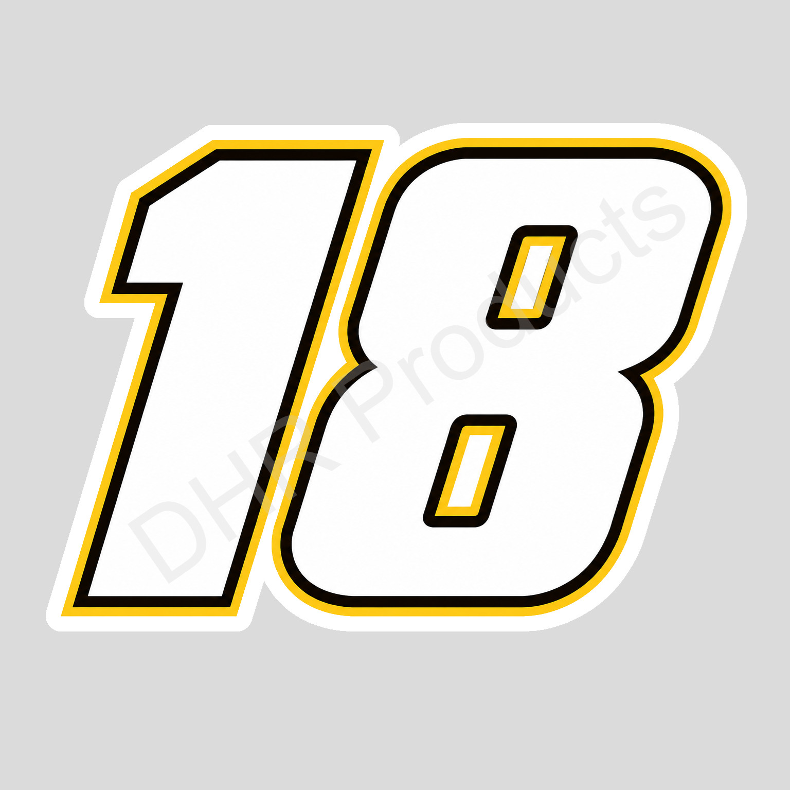 Kyle Busch Number 18 Logo Weather Resistant Vinyl Sticker/Decal NASCAR 08