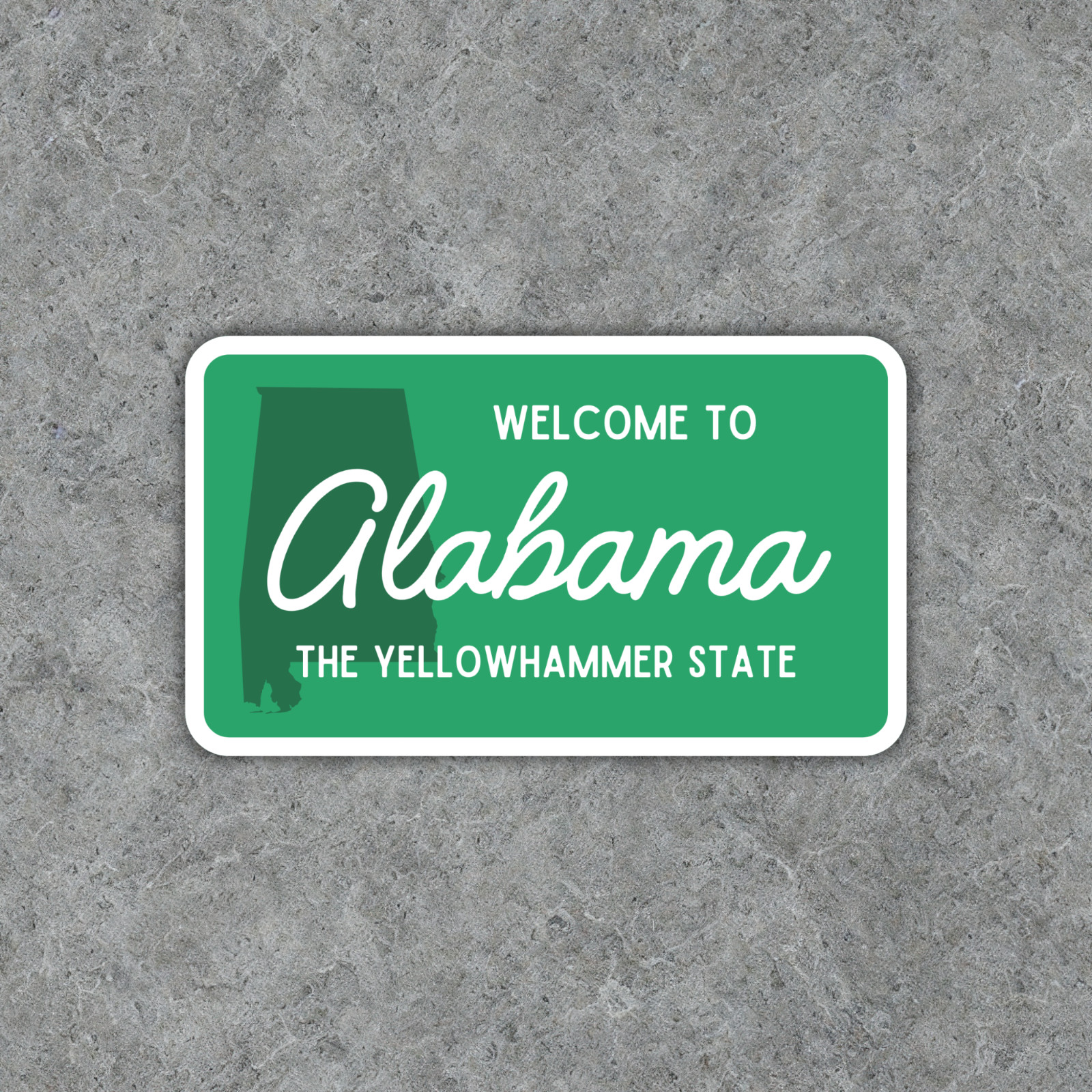 Welcome to Alabama Sticker Yellowhammer State Vinyl Decal Waterproof Travel