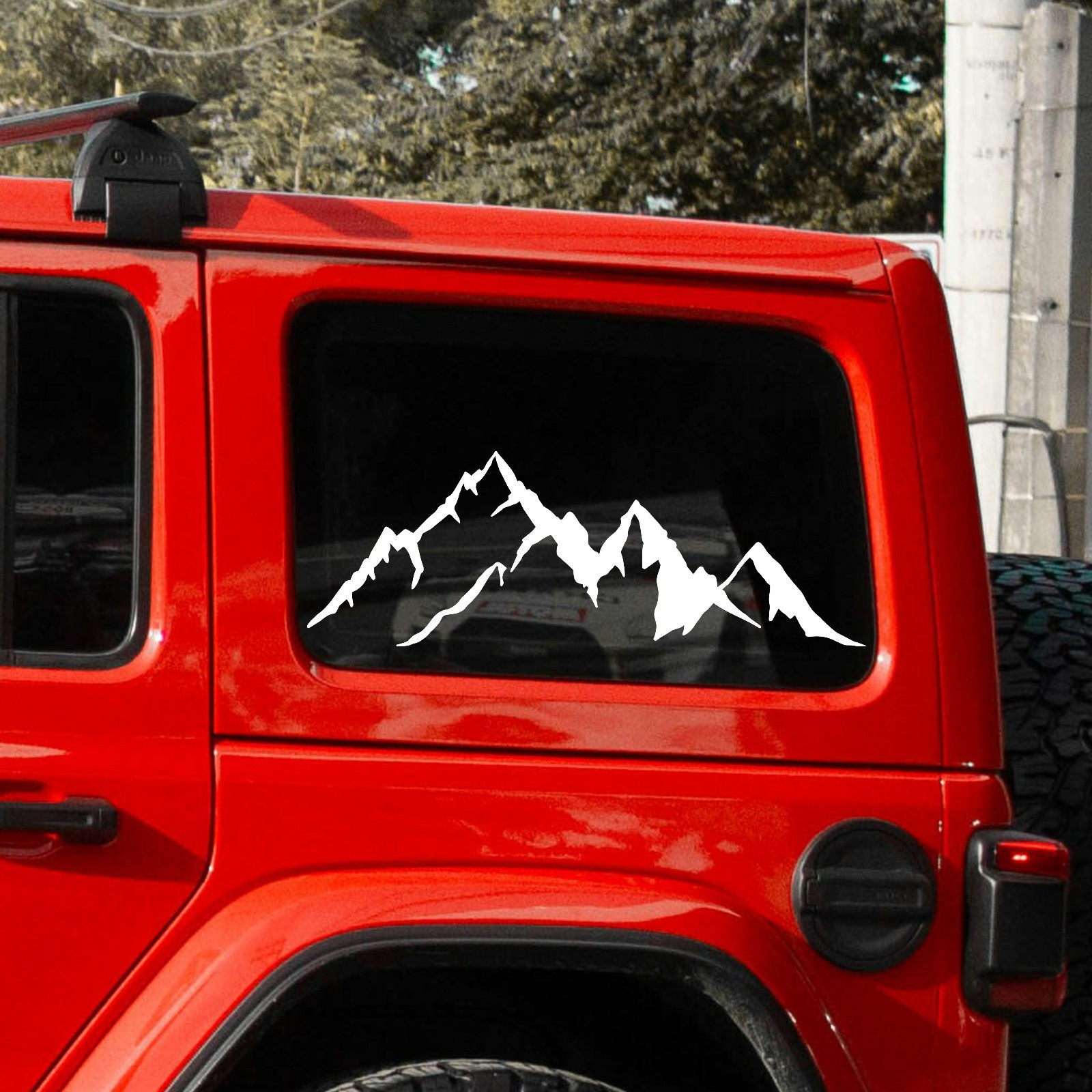 Mountain Range Decal Outdoors Nature Sticker Outdoors Sticker Hiking Adventure