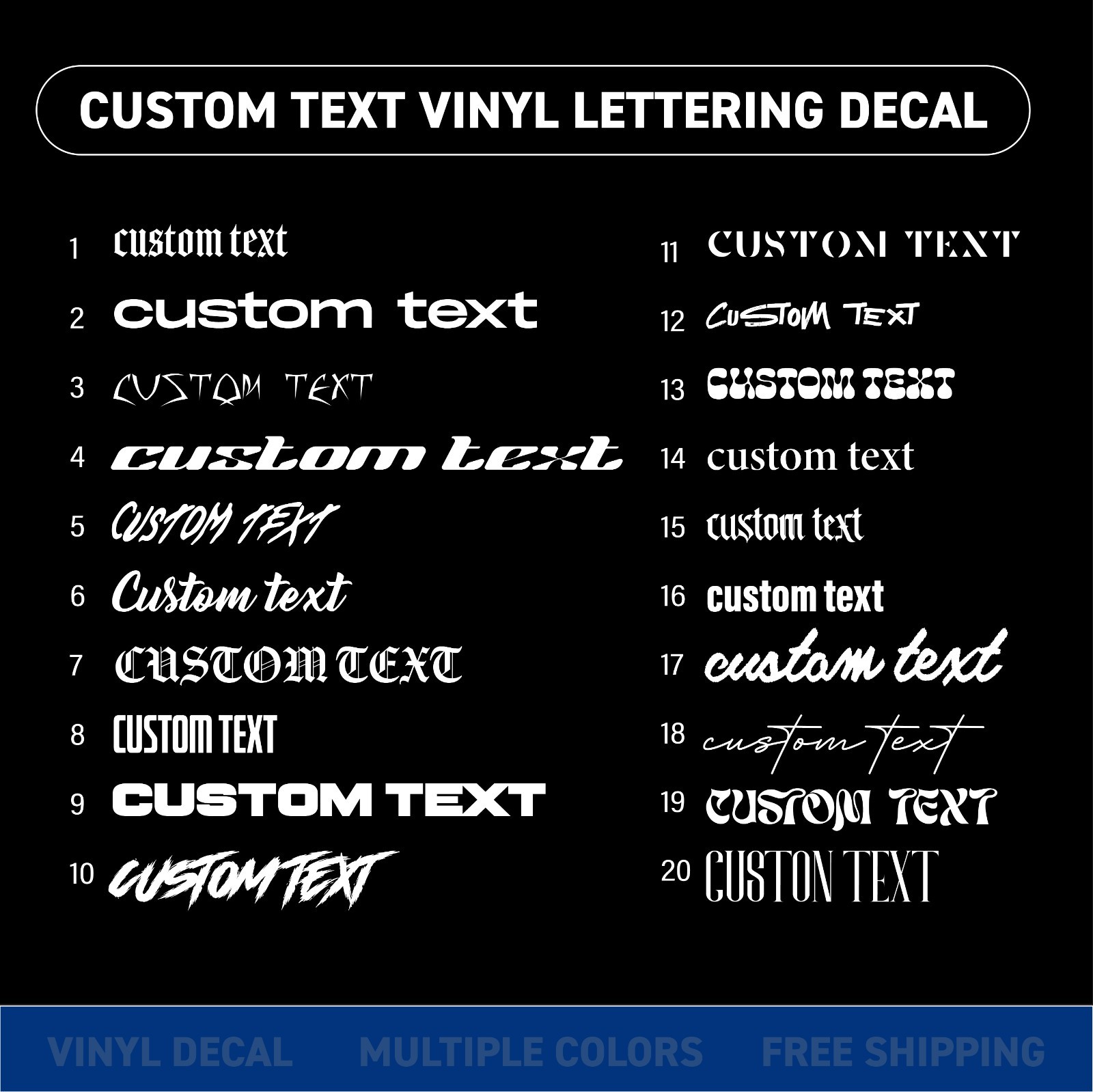 Custom Vinyl Lettering Decal – Personalized Sticker | Any Text or Name