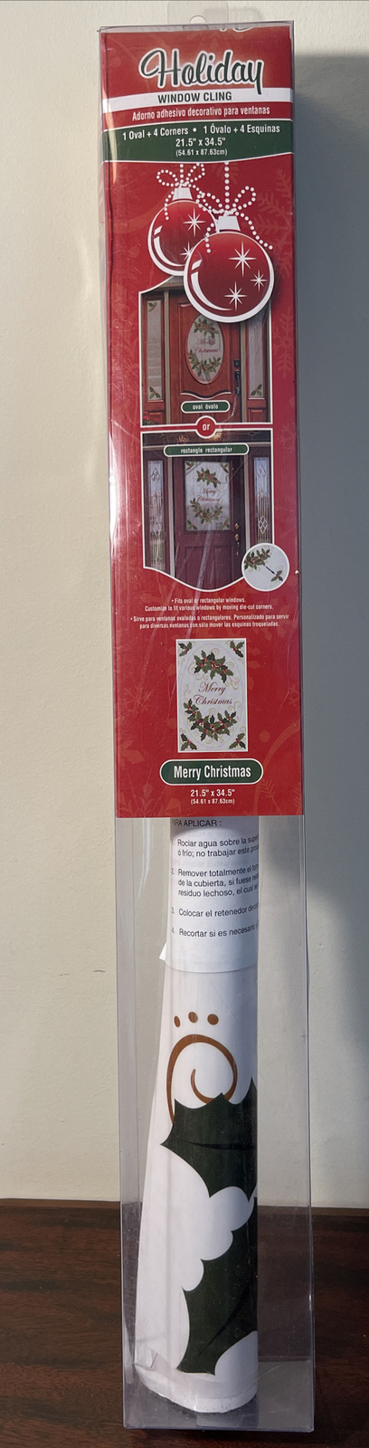 Brewster Home Fashions Merry Christmas Holiday Mistletoe￼ Window Cling 21.5 X 34