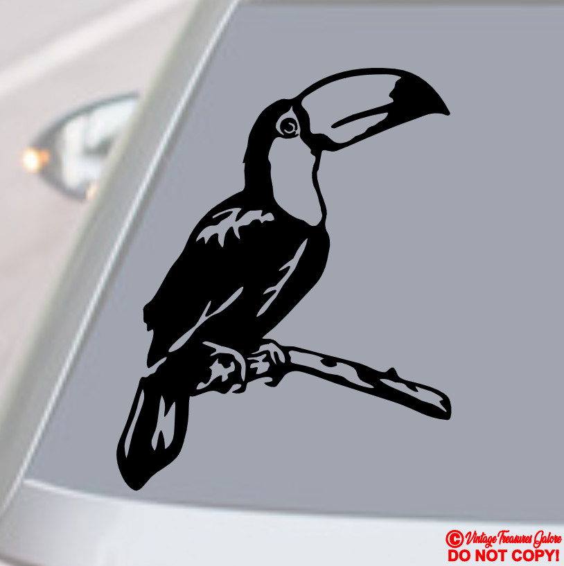 TOUCAN BIRD Vinyl Decal Sticker Car Truck Rear Window Wall Bumper Jdm Toco Cute
