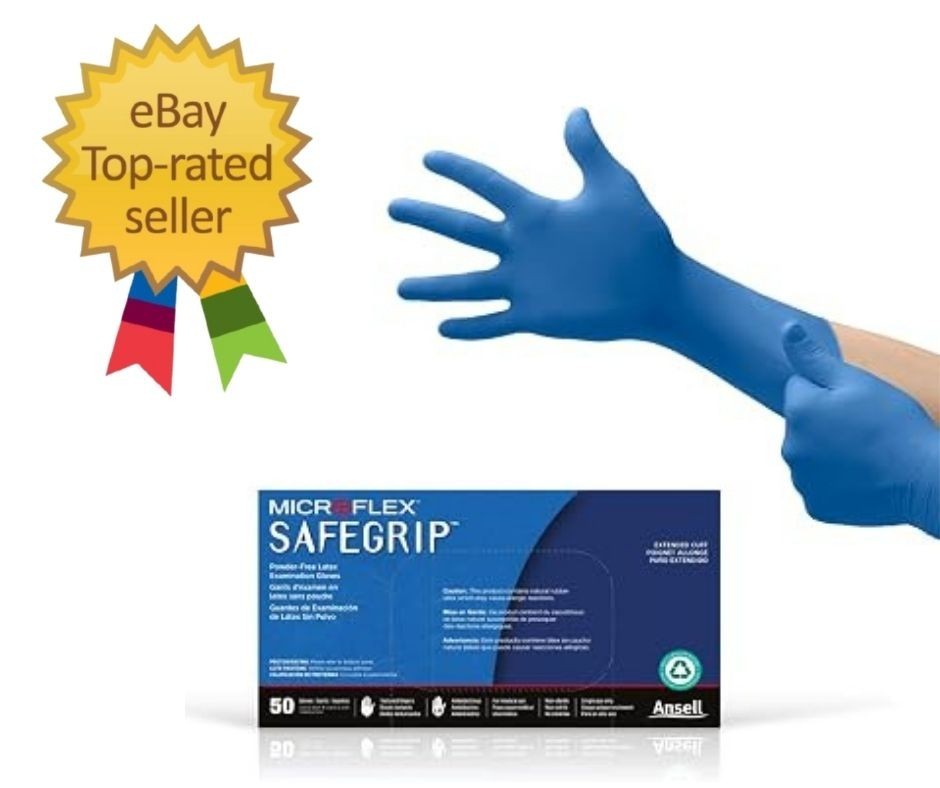 Microflex SafeGrip SG-375 Extra Thick Disposable Latex Gloves for Life Scienc…