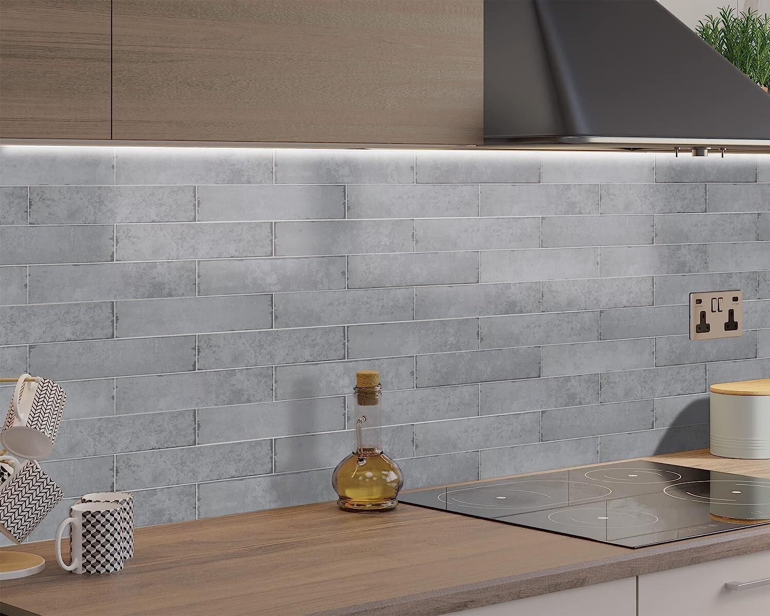 Peel and Stick Backsplash 3"X12" Self-Adhesive Subway Tile Waterproof Kitchen