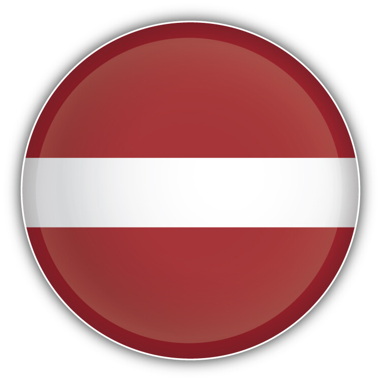 Latvia Glossy Flag Car Bumper Sticker Decal "SIZES"