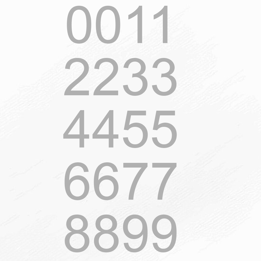 Silver Vinyl Custom Number Decal Sheet Mailbox Address Boat Sticker Kit