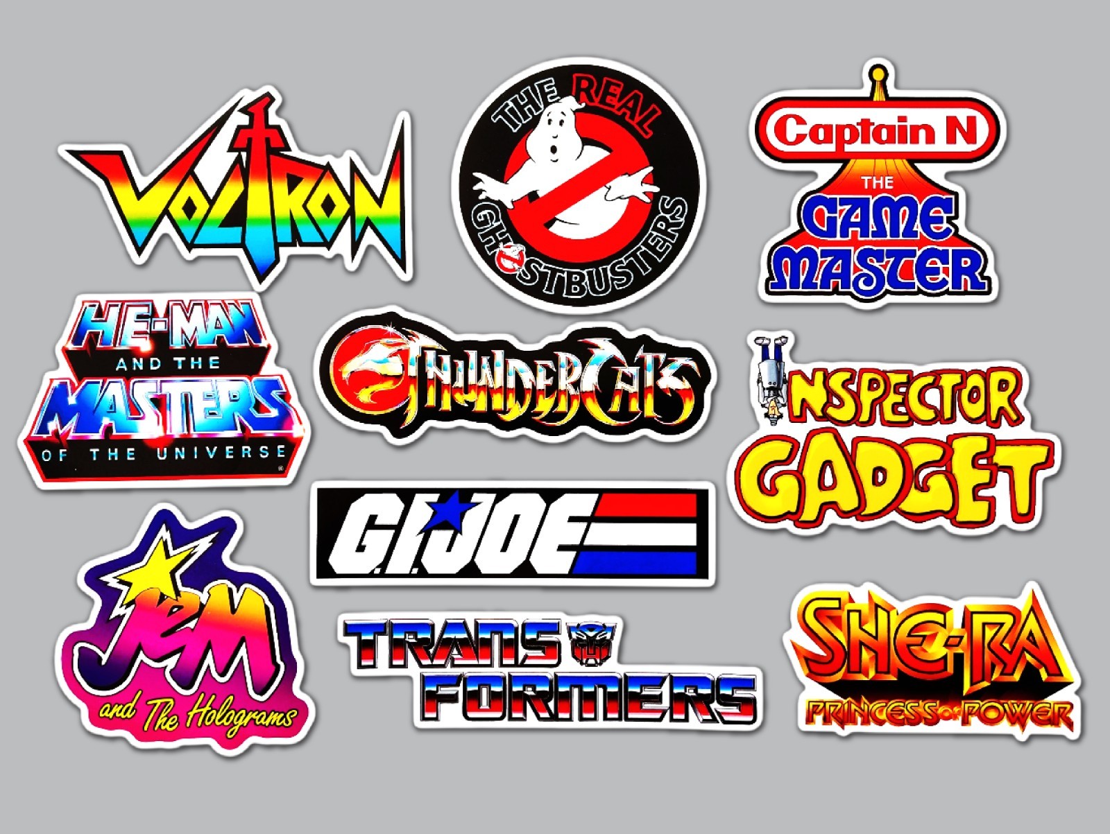 Classic Cartoons Vinyl Sticker Pack (Qty 10) SET 1 retro animation tv nostalgia