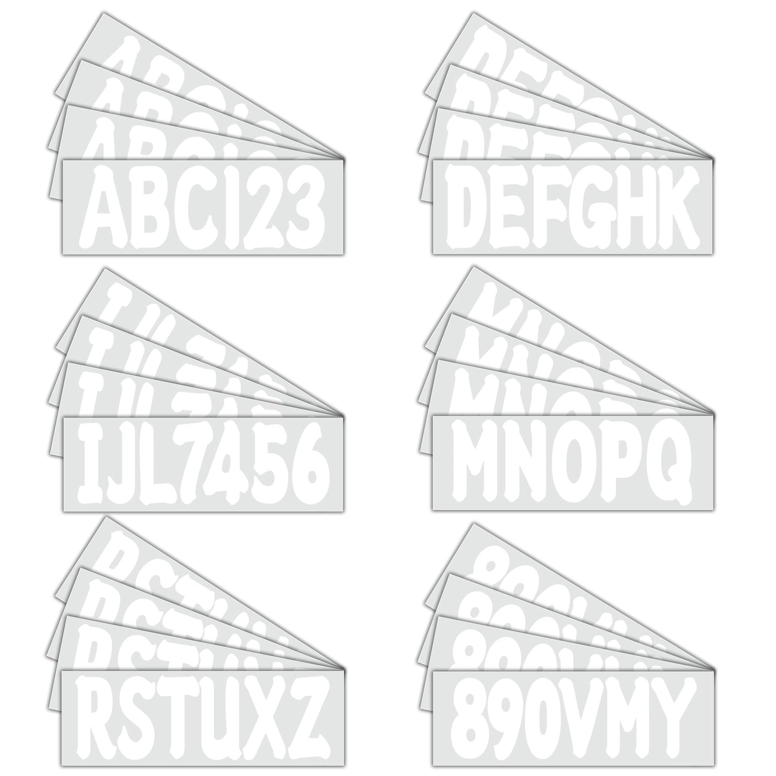 3" Registration Numbers and Letters Sticker Decal