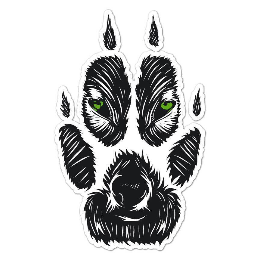 Wolf Track Print Sticker Decal