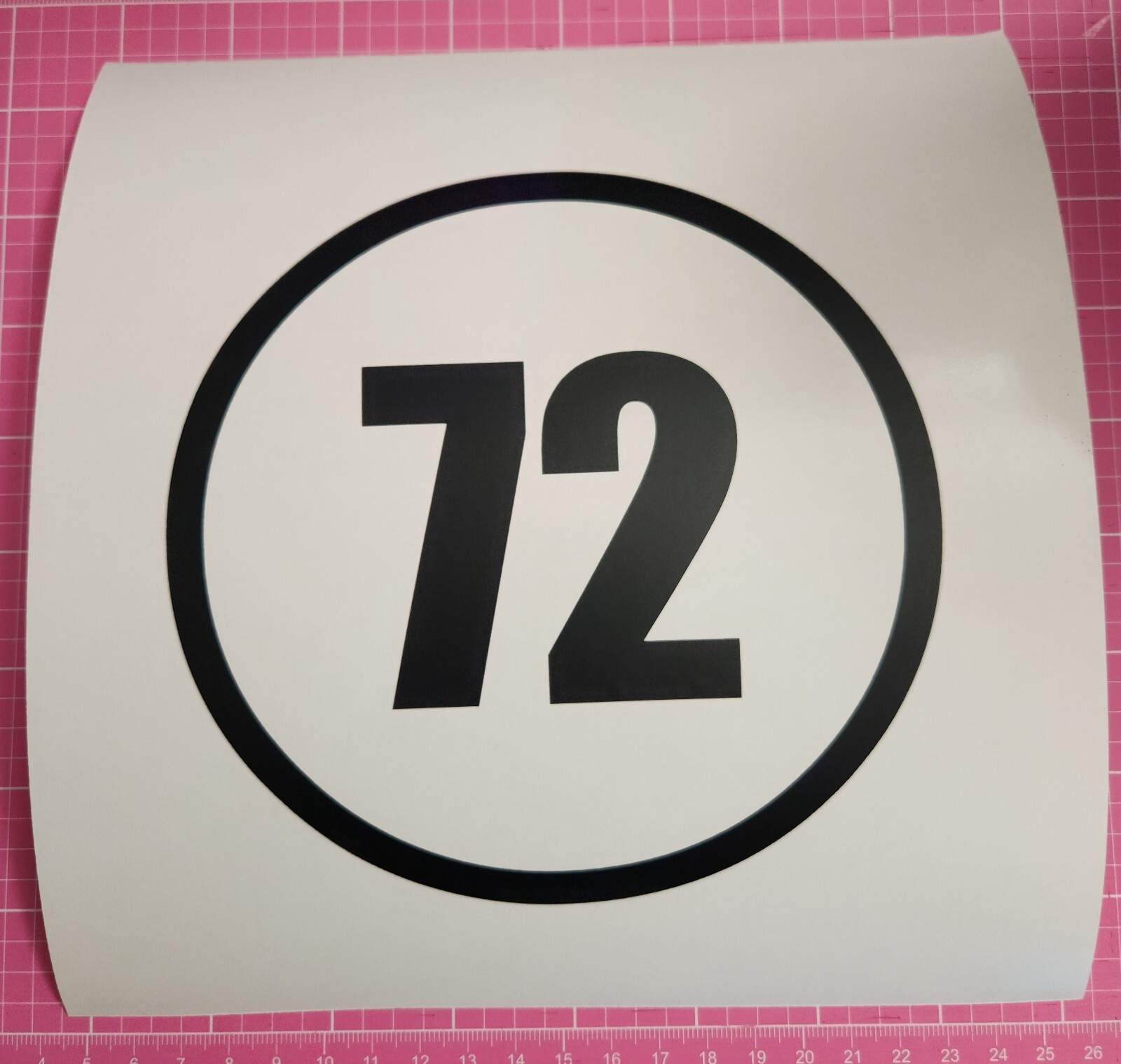 2 pack Racing Car numbers circle die-cut decal door custom number rally sport V1