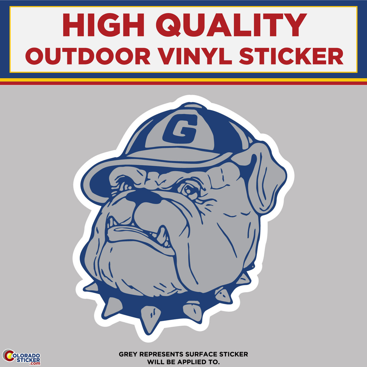 Georgetown Hoyas Bulldog, High Quality Vinyl Stickers