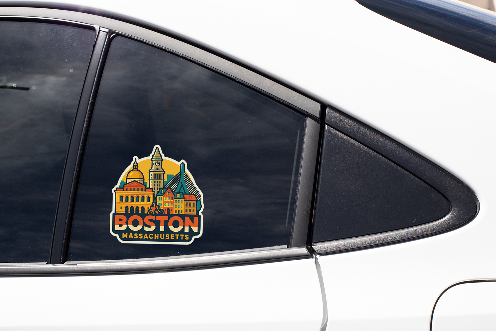 Boston Sticker Decal Vinyl Die-Cut City Skyline Landmark Design