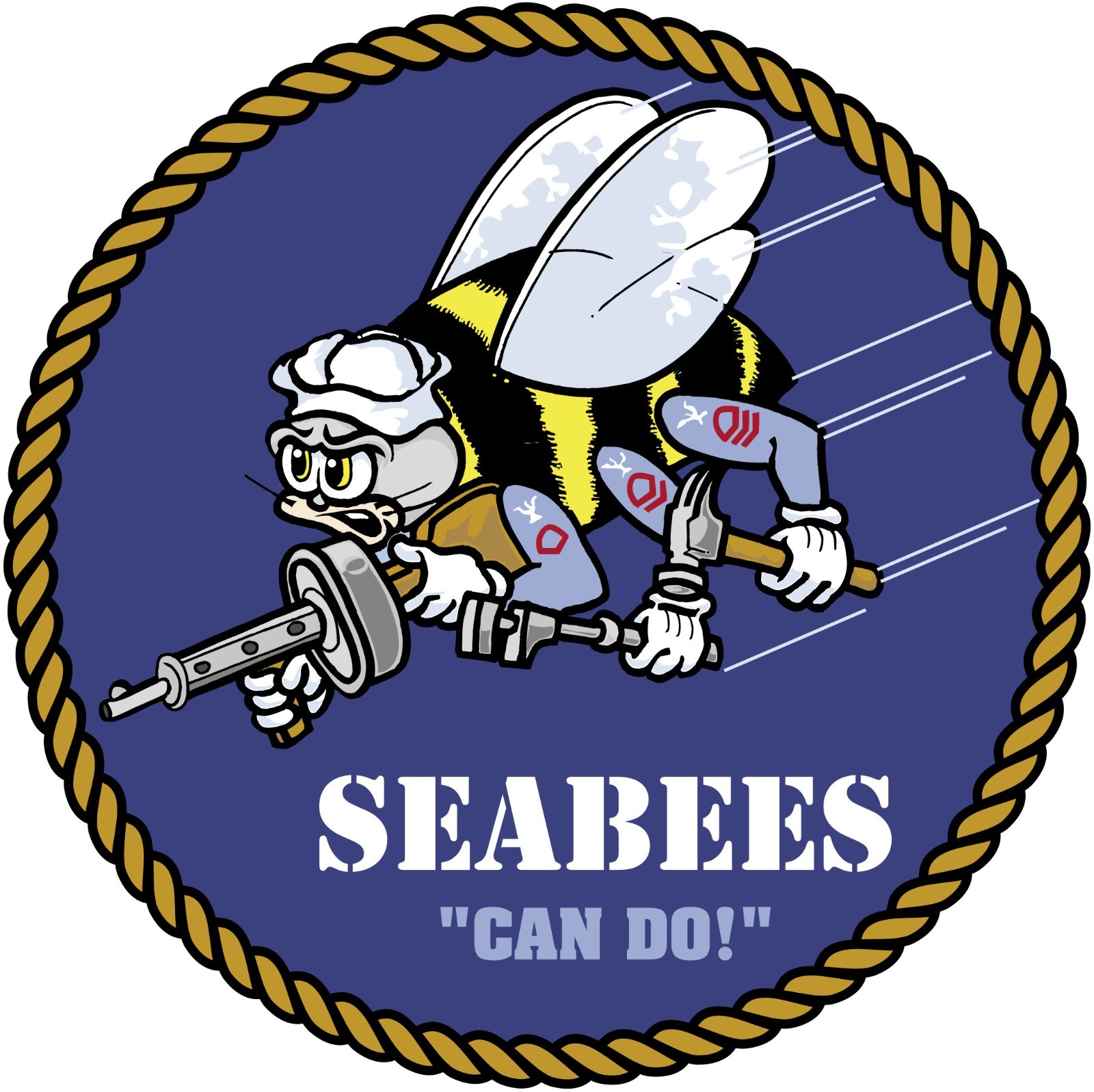 U.S. Navy Seabees Can Do Vinyl Decal Sticker Size Military Service