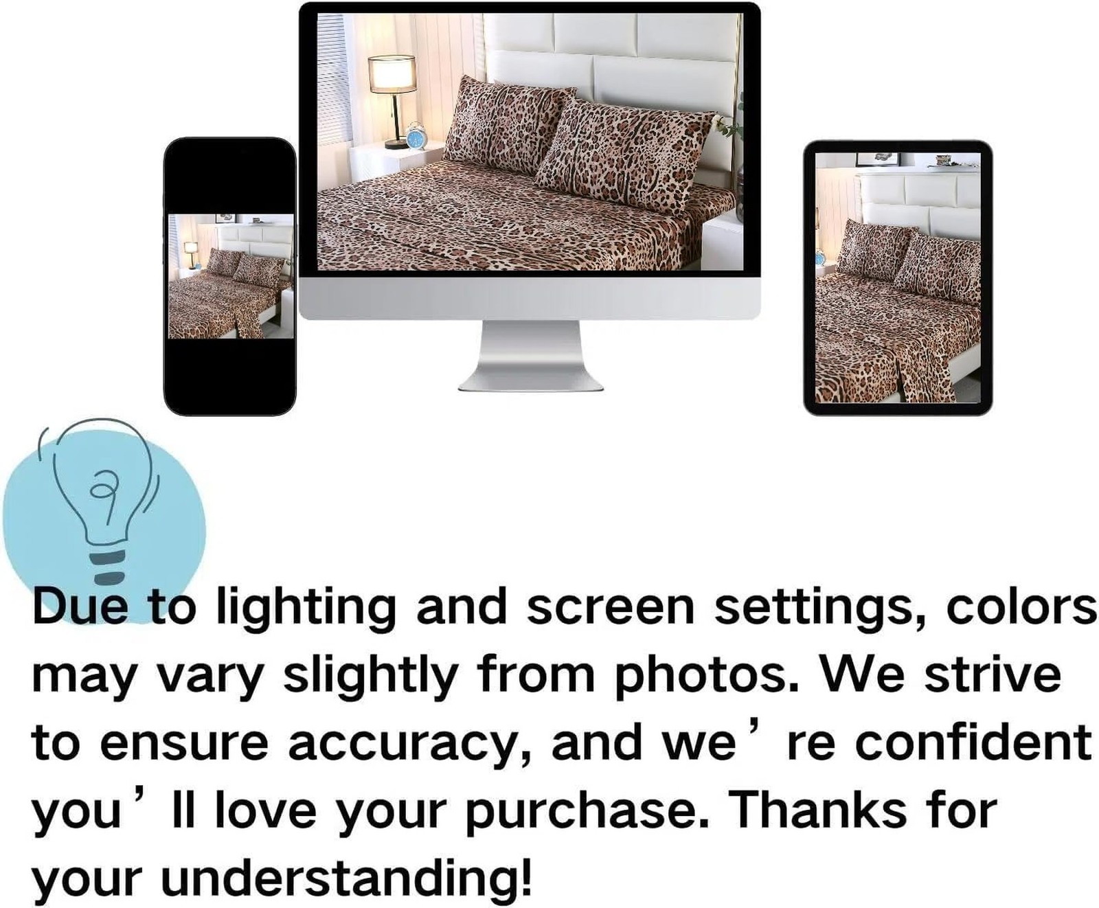 SDY 4PCS Cheetah Bedding Sheets Full Leopard Print Sheet Set Included 1 Fitte…