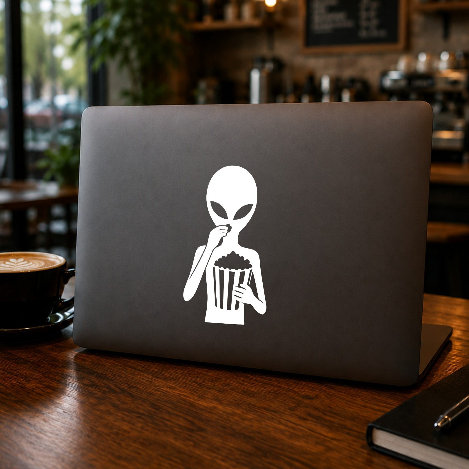 Alien Cinema Vinyl Decal Sticker – UFO – UAP – Extraterrestrial Sci‑Fi Car Truck